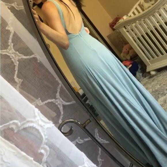 NWT Show Me Your Mumu Jenn steel blue Maxi Dress XXS - Picture 7 of 9
